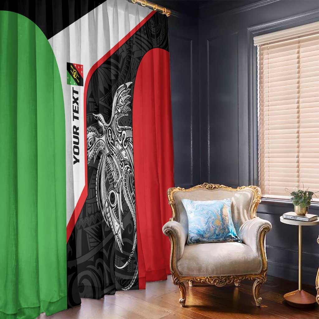 Personalised PNG Southern Highlands Province Window Curtain Bird of Paradise Tattoo Flag Motif LT9 - Polynesian Pride