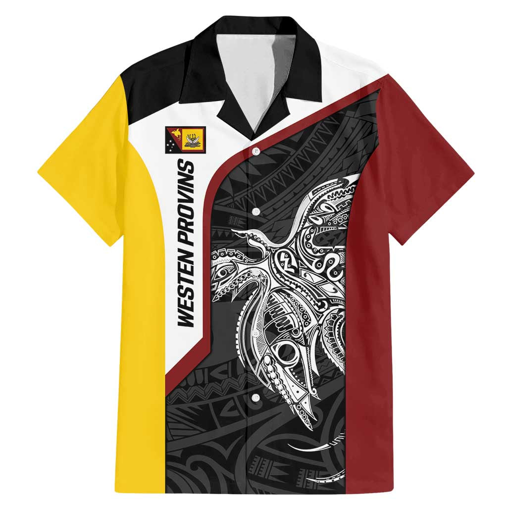 Personalised PNG Western Province Family Matching Mermaid Dress and Hawaiian Shirt Bird of Paradise Tattoo Flag Motif - Polynesian Pride