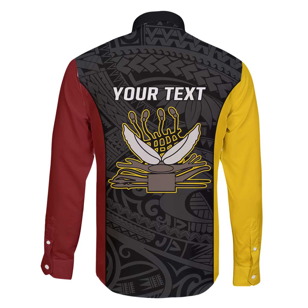 Personalised PNG Western Province Family Matching Short Sleeve Bodycon Dress and Hawaiian Shirt Bird of Paradise Tattoo Flag Motif - Polynesian Pride