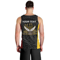 Personalised PNG Western Province Men Tank Top Bird of Paradise Tattoo Flag Motif - Polynesian Pride