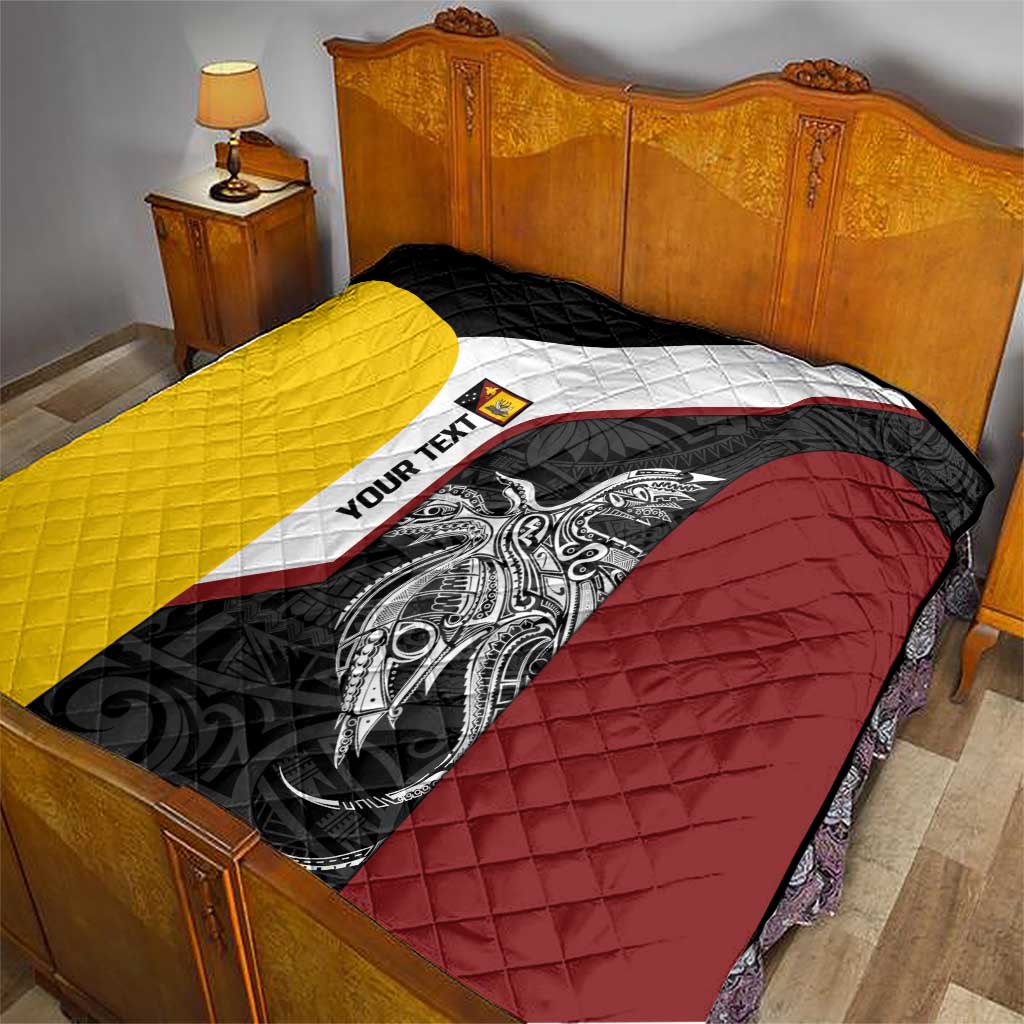 Personalised PNG Western Province Quilt Bird of Paradise Tattoo Flag Motif - Polynesian Pride