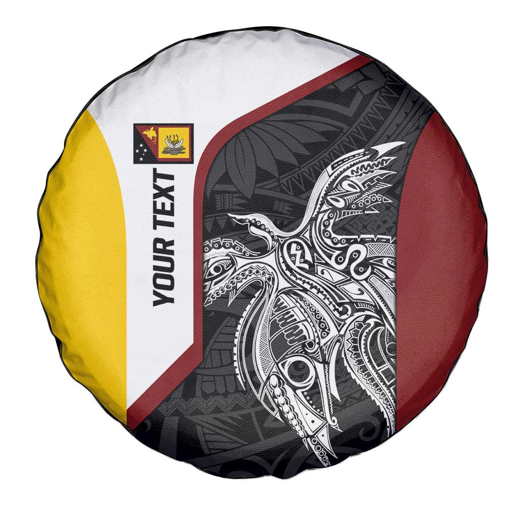 Personalised PNG Western Province Spare Tire Cover Bird of Paradise Tattoo Flag Motif - Polynesian Pride