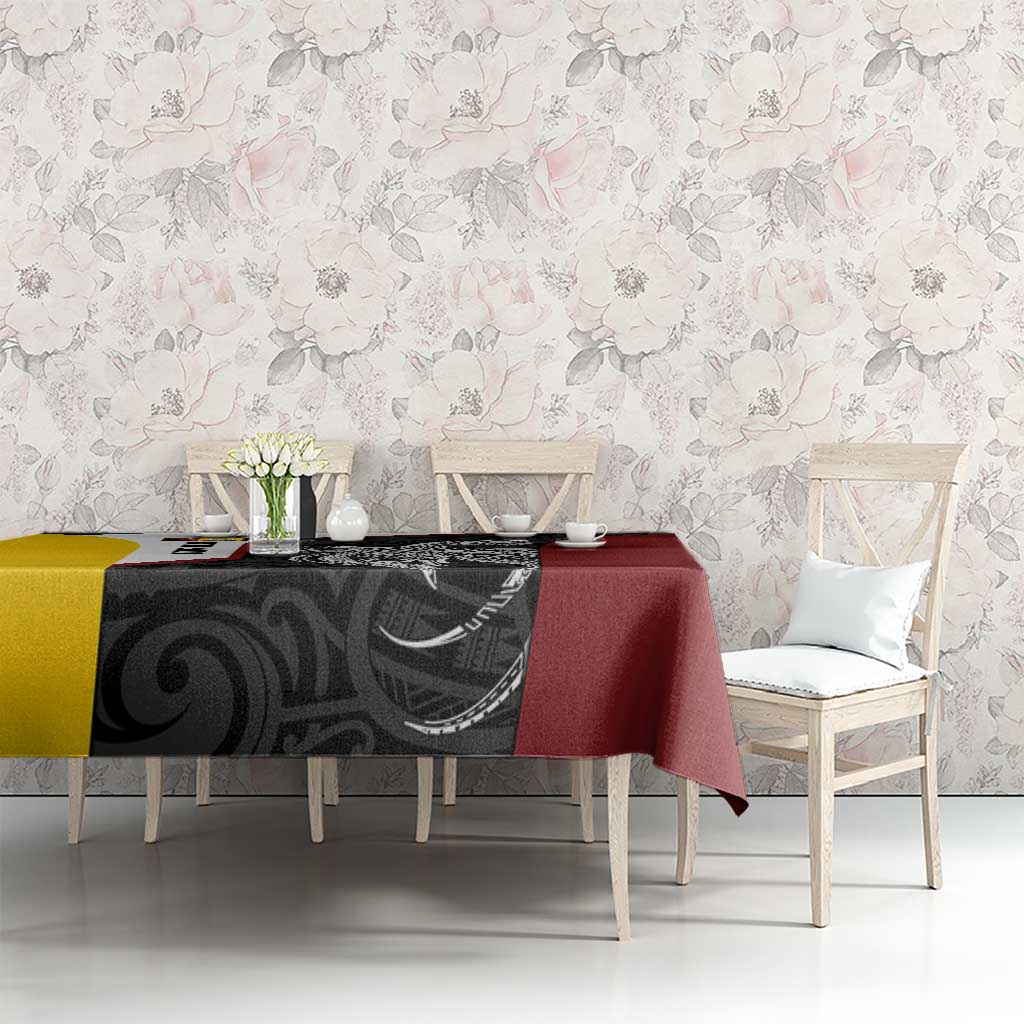 Personalised PNG Western Province Tablecloth Bird of Paradise Tattoo Flag Motif LT9 - Polynesian Pride