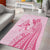 Pacific Girl and Butterfly Cancer Ribbon Personalised Area Rug