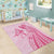 Pacific Girl and Butterfly Cancer Ribbon Personalised Area Rug