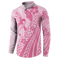 Pacific Girl and Butterfly Cancer Ribbon Personalised Button Sweatshirt LT9 - Polynesian Pride