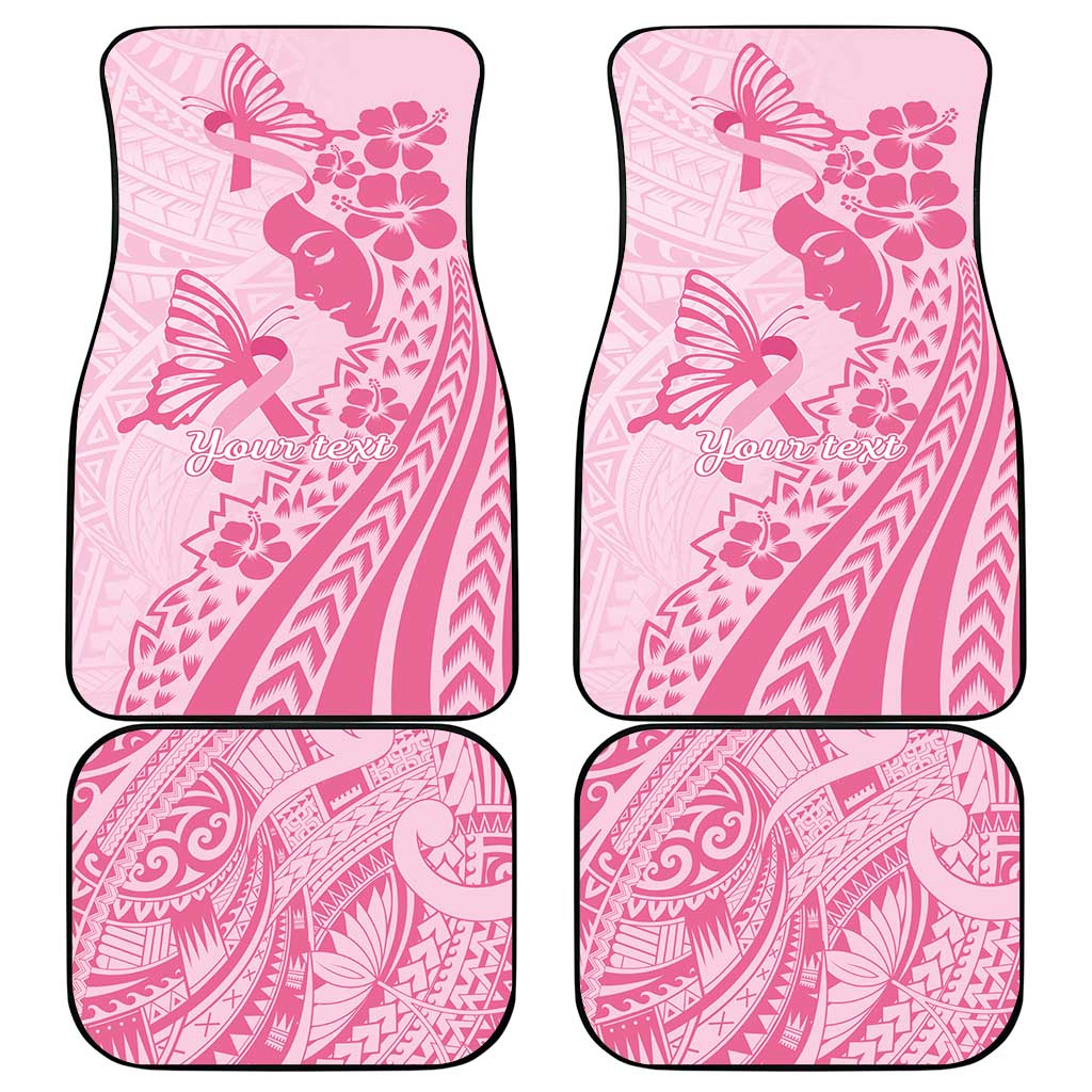Pacific Girl and Butterfly Cancer Ribbon Personalised Car Mats