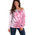 Pacific Girl and Butterfly Cancer Ribbon Personalised Off Shoulder Sweater