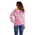 Pacific Girl and Butterfly Cancer Ribbon Personalised Off Shoulder Sweater