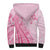 Pacific Girl and Butterfly Cancer Ribbon Personalised Sherpa Hoodie