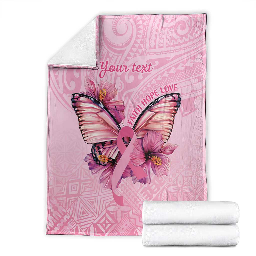 Faith Hope Love Butterfly Ribbon Personalised Blanket