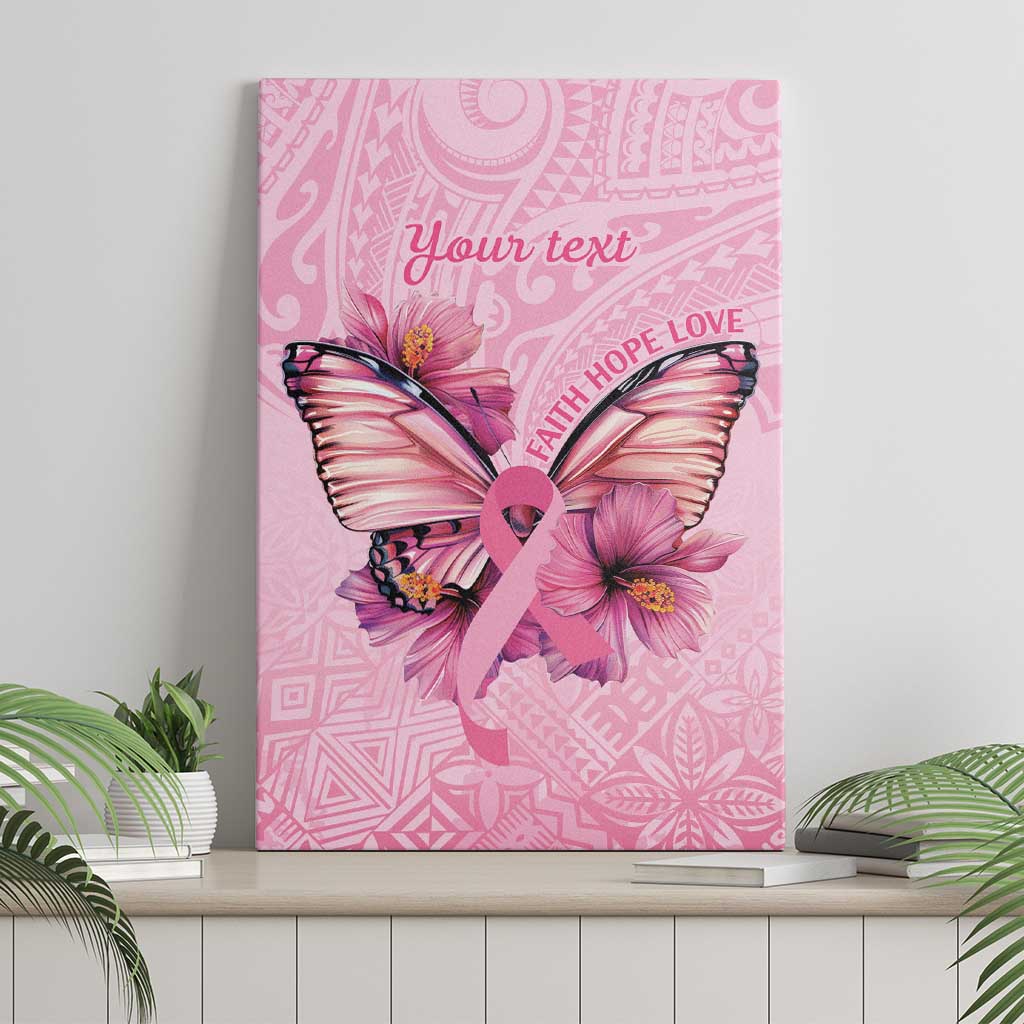 Faith Hope Love Butterfly Ribbon Personalised Canvas Wall Art