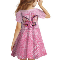 Faith Hope Love Butterfly Ribbon Personalised Family Matching Off Shoulder Maxi Dress and Hawaiian Shirt LT9 - Polynesian Pride