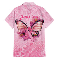 Faith Hope Love Butterfly Ribbon Personalised Family Matching Puletasi and Hawaiian Shirt LT9 - Polynesian Pride