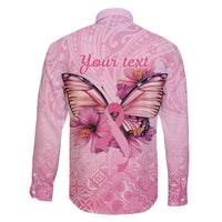 Faith Hope Love Butterfly Ribbon Personalised Family Matching Summer Maxi Dress and Hawaiian Shirt LT9 - Polynesian Pride
