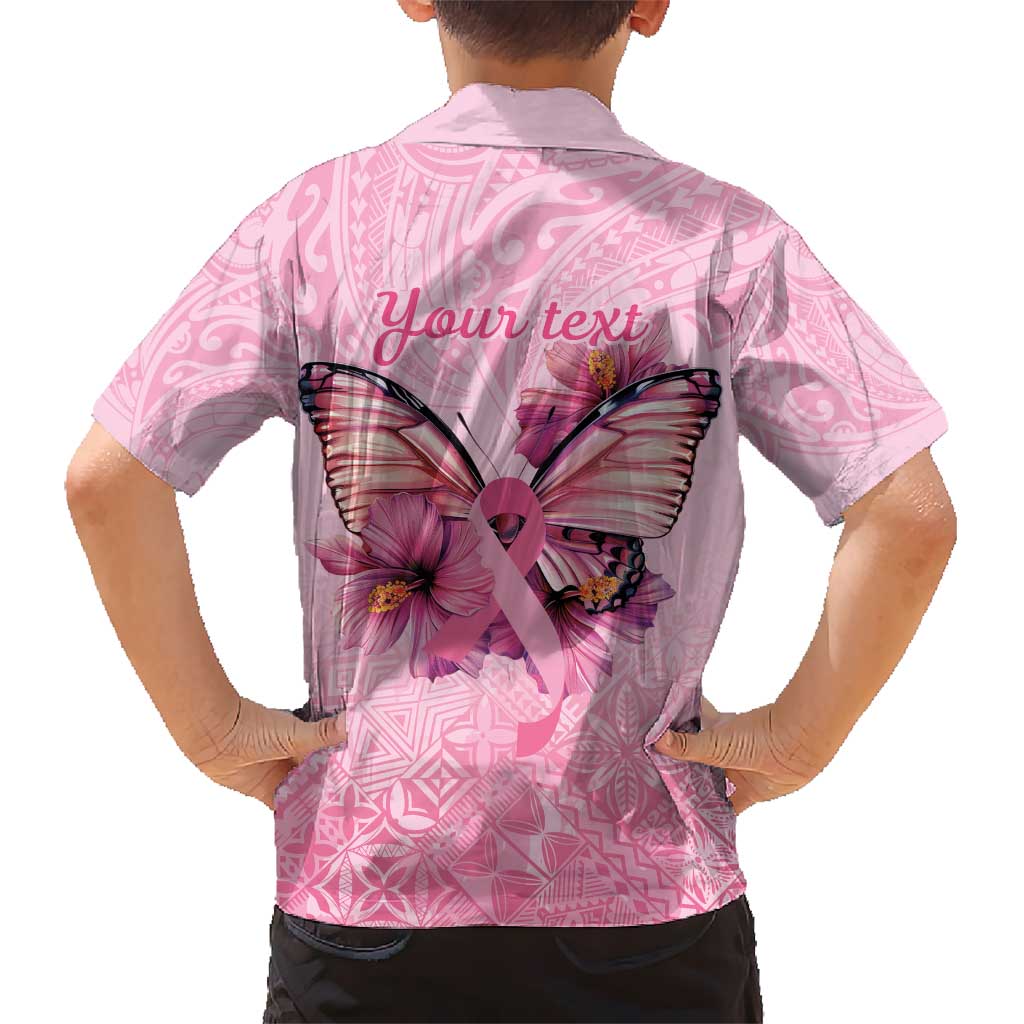 Faith Hope Love Butterfly Ribbon Personalised Kid Hawaiian Shirt