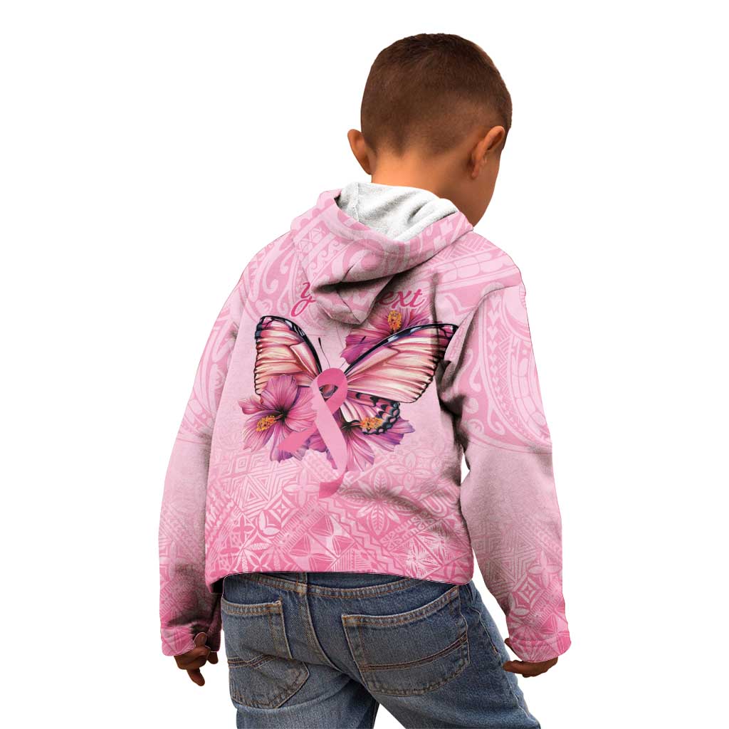 Faith Hope Love Butterfly Ribbon Personalised Kid Hoodie