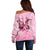 Faith Hope Love Butterfly Ribbon Personalised Off Shoulder Sweater