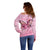 Faith Hope Love Butterfly Ribbon Personalised Off Shoulder Sweater