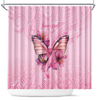 Faith Hope Love Butterfly Ribbon Personalised Shower Curtain LT9 Pink - Polynesian Pride