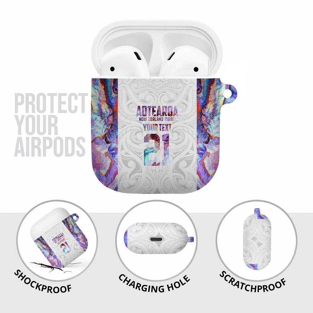 Custom New Zealand Aotearoa AirPods Case Pink Maori Paua Shell Indigenous - Polynesian Pride