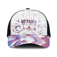 New Zealand Aotearoa Baseball Net Cap Pink Maori Papua Shell Indigenous - Polynesian Pride