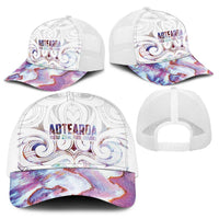 New Zealand Aotearoa Baseball Net Cap Pink Maori Papua Shell Indigenous - Polynesian Pride