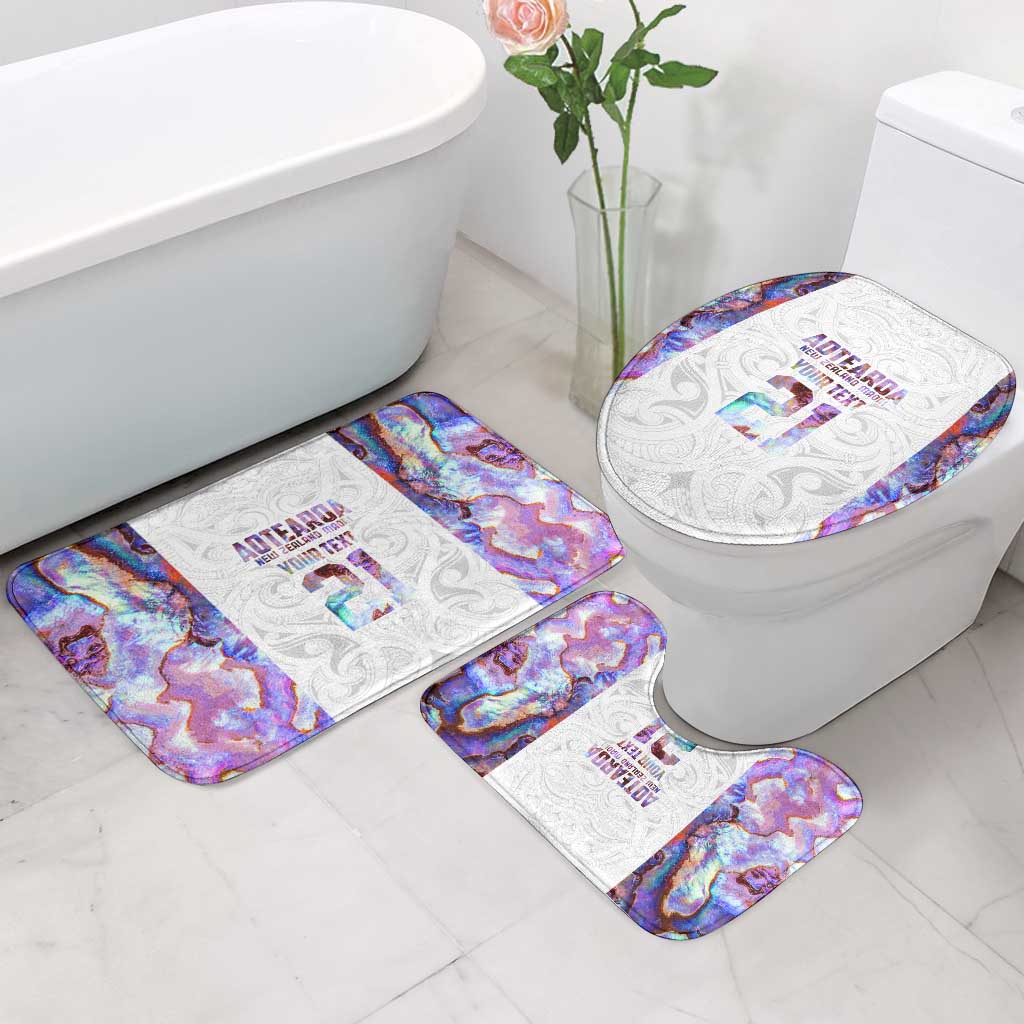 Custom New Zealand Aotearoa Bathroom Set Pink Maori Paua Shell Indigenous - Polynesian Pride