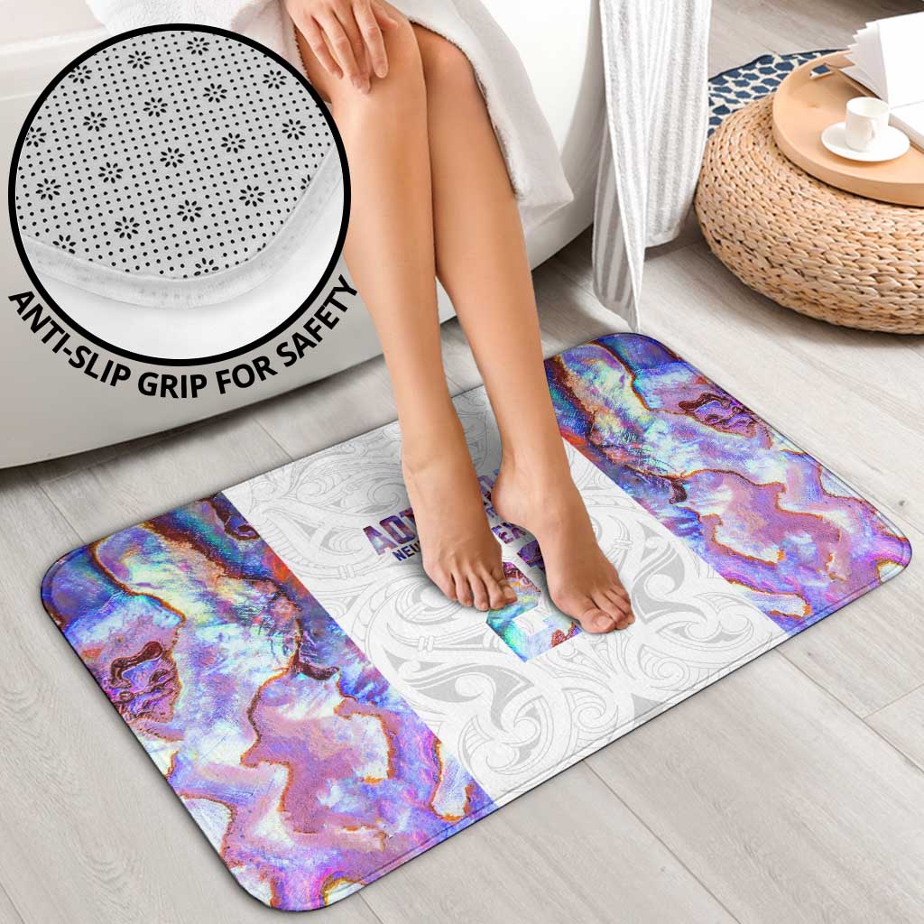 Custom New Zealand Aotearoa Bathroom Set Pink Maori Paua Shell Indigenous - Polynesian Pride