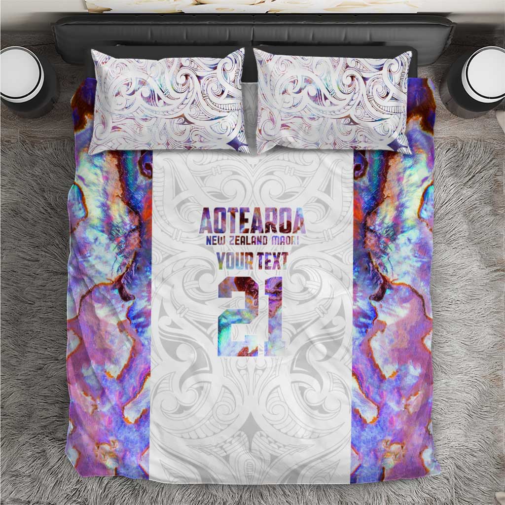 Custom New Zealand Aotearoa Bedding Set Pink Maori Paua Shell Indigenous - Polynesian Pride