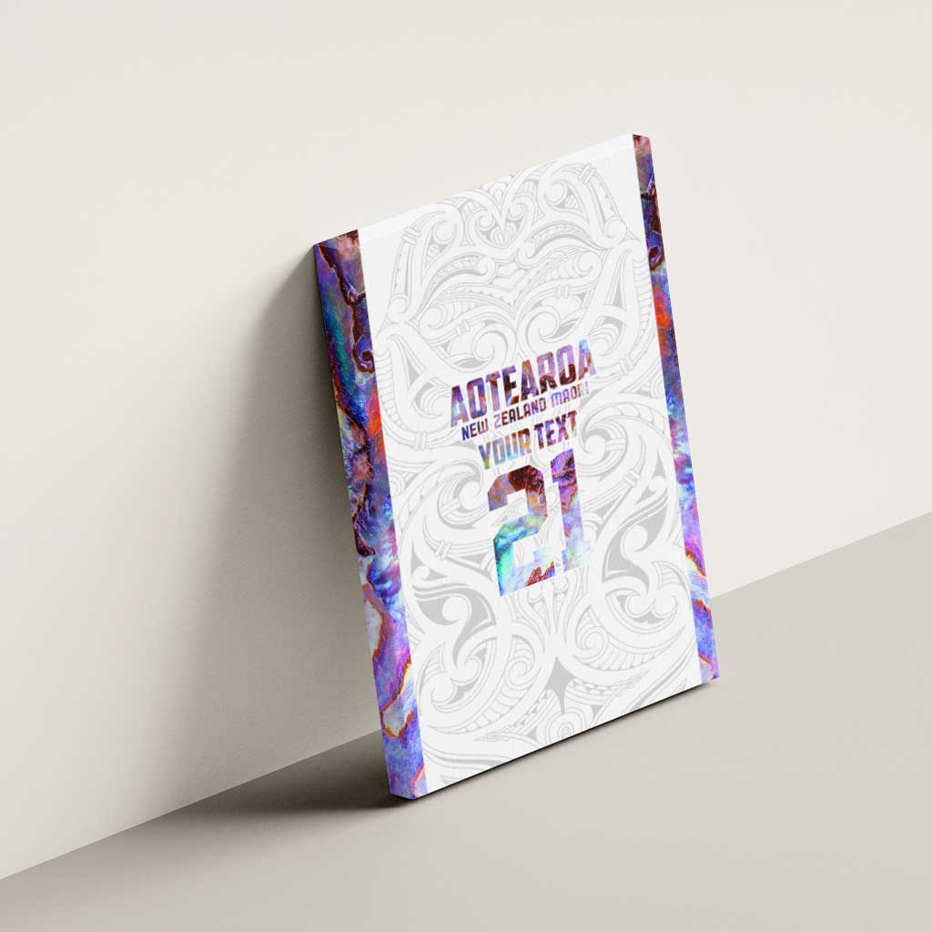 Custom New Zealand Aotearoa Canvas Wall Art Pink Maori Paua Shell Indigenous - Polynesian Pride