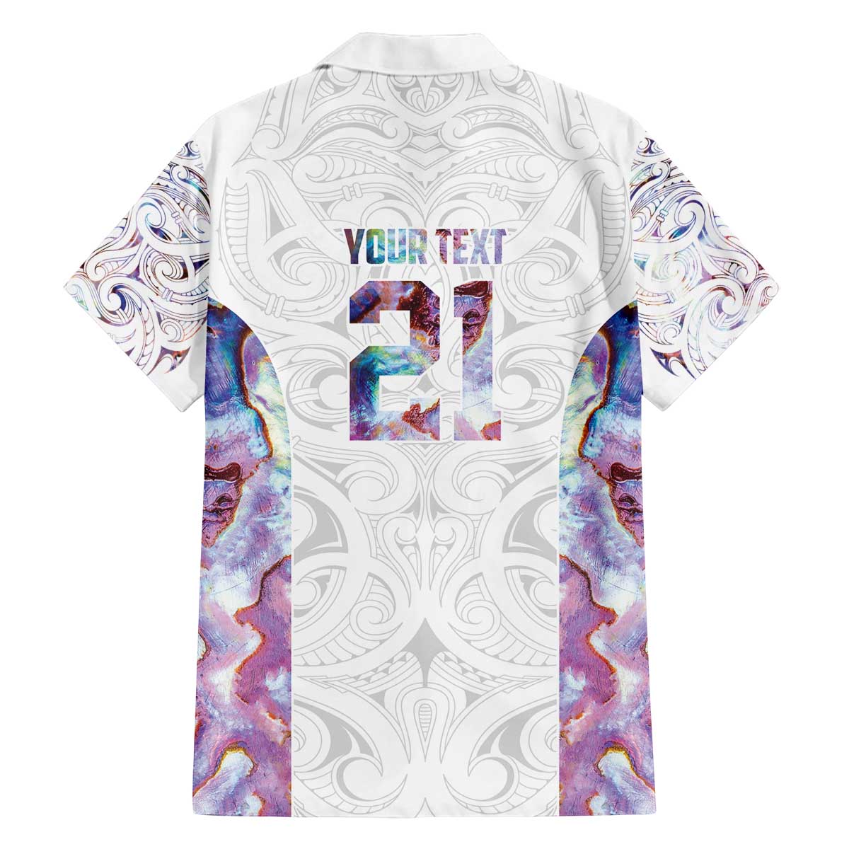 Custom New Zealand Aotearoa Family Matching Off The Shoulder Long Sleeve Dress and Hawaiian Shirt Pink Maori Paua Shell Indigenous - Polynesian Pride