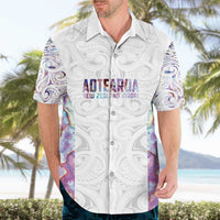 Custom New Zealand Aotearoa Hawaiian Shirt Pink Maori Paua Shell Indigenous - Polynesian Pride