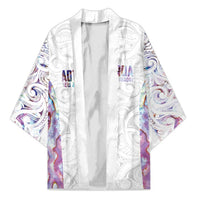 Custom New Zealand Aotearoa Kimono Pink Maori Paua Shell Indigenous LT9 Unisex Pink - Polynesian Pride