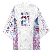 Custom New Zealand Aotearoa Kimono Pink Maori Paua Shell Indigenous LT9 - Polynesian Pride