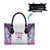 Custom New Zealand Aotearoa Leather Bag Pink Maori Paua Shell Indigenous - Polynesian Pride