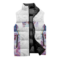 Custom New Zealand Aotearoa Sleeveless Puffer Jacket Pink Maori Paua Shell Indigenous - Polynesian Pride