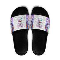 Custom New Zealand Aotearoa Slide Sandals Pink Maori Paua Shell Indigenous LT9 Pink - Polynesian Pride