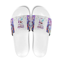 Custom New Zealand Aotearoa Slide Sandals Pink Maori Paua Shell Indigenous LT9 Pink - Polynesian Pride