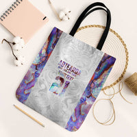 Custom New Zealand Aotearoa Tote Bag Pink Maori Paua Shell Indigenous - Polynesian Pride