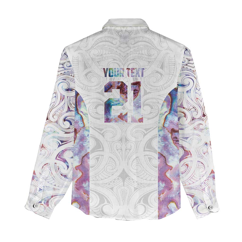 Custom New Zealand Aotearoa Women Casual Shirt Pink Maori Paua Shell Indigenous LT9 - Polynesian Pride