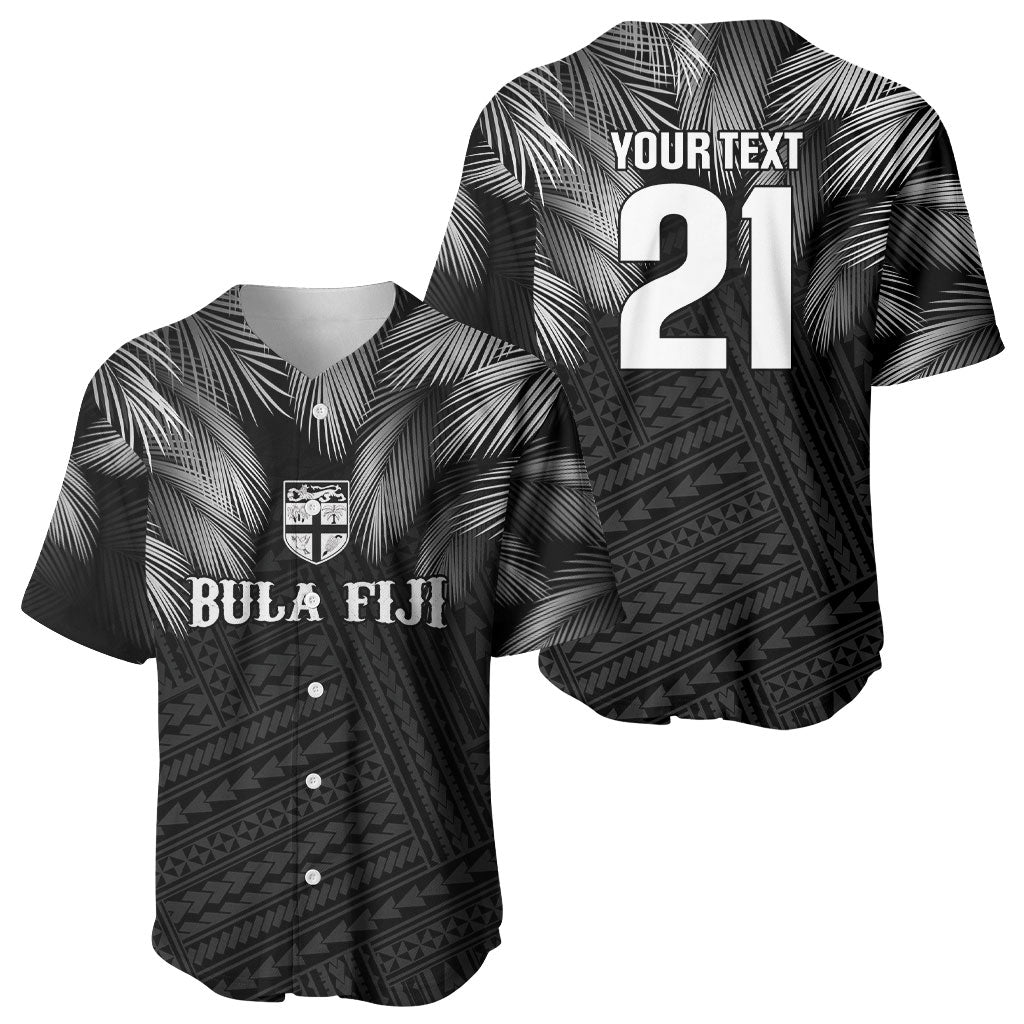 2026 Autumn Rugby Nations Fiji Custom Baseball Jersey Fijian Palm Leaf Tapa Tribal Inspired LT9 - Polynesian Pride