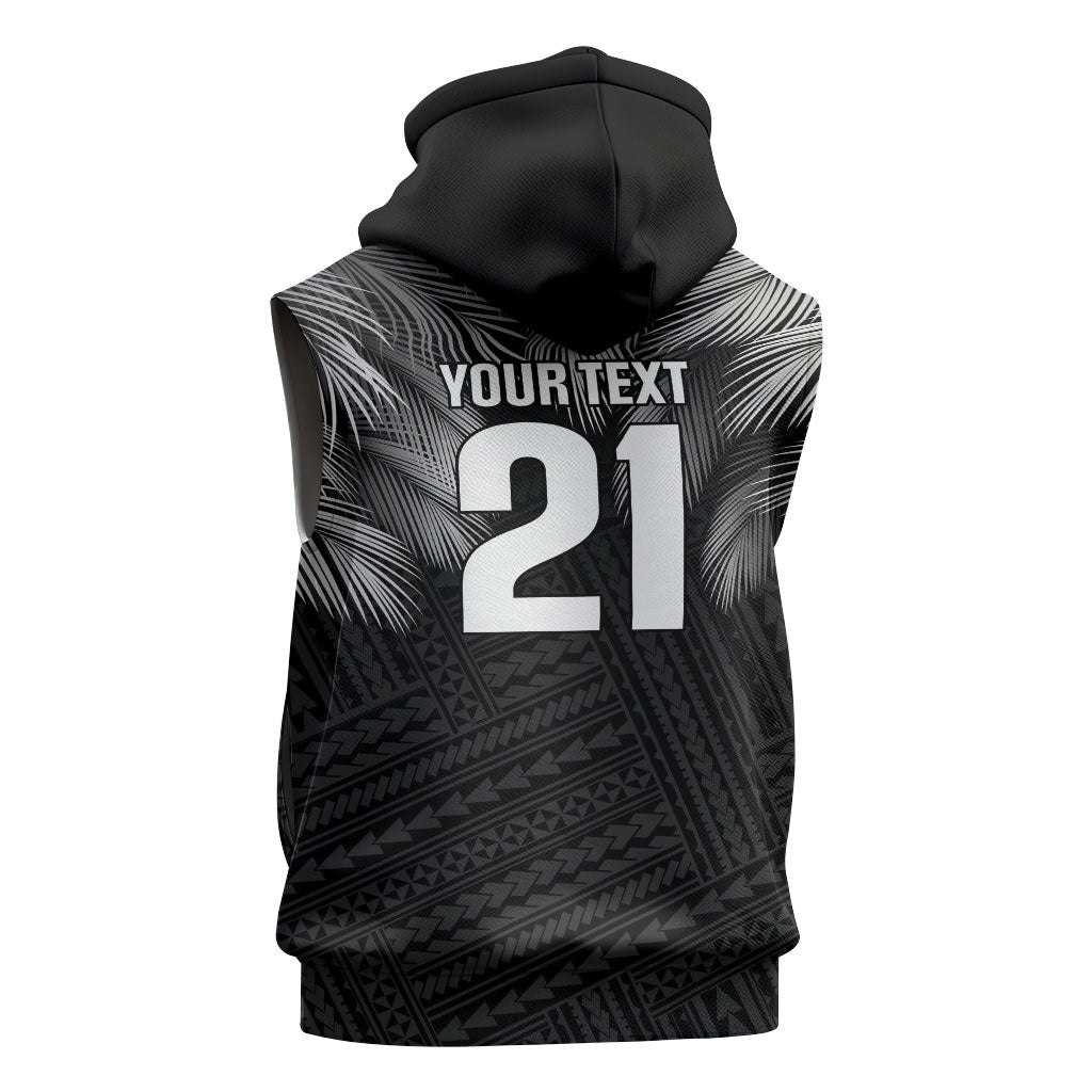 2026 Autumn Rugby Nations Fiji Custom Sleeveless Zip Hoodie Fijian Palm Leaf Tapa Tribal Inspired LT9 - Polynesian Pride