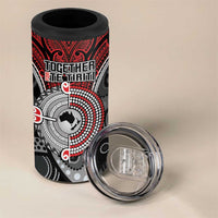 Aotearoa and Australia 4 in 1 Can Cooler Tumbler New Zealand Honour The Treaty Ake!Ake!Ake!