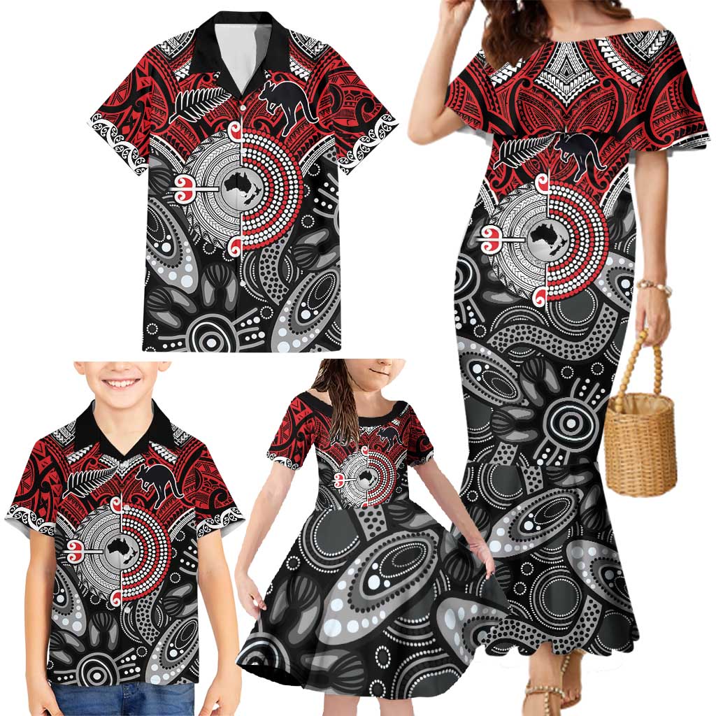Aotearoa and Australia Family Matching Mermaid Dress and Hawaiian Shirt New Zealand Honour The Treaty Ake!Ake!Ake! LT9 - Polynesian Pride