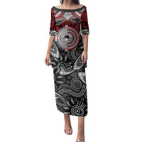 Aotearoa and Australia Family Matching Puletasi and Hawaiian Shirt New Zealand Honour The Treaty Ake!Ake!Ake! LT9 Mom's Dress Red - Polynesian Pride