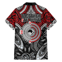 Aotearoa and Australia Family Matching Short Sleeve Bodycon Dress and Hawaiian Shirt New Zealand Honour The Treaty Ake!Ake!Ake! LT9 - Polynesian Pride