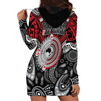 Aotearoa and Australia Hoodie Dress New Zealand Honour The Treaty Ake!Ake!Ake!