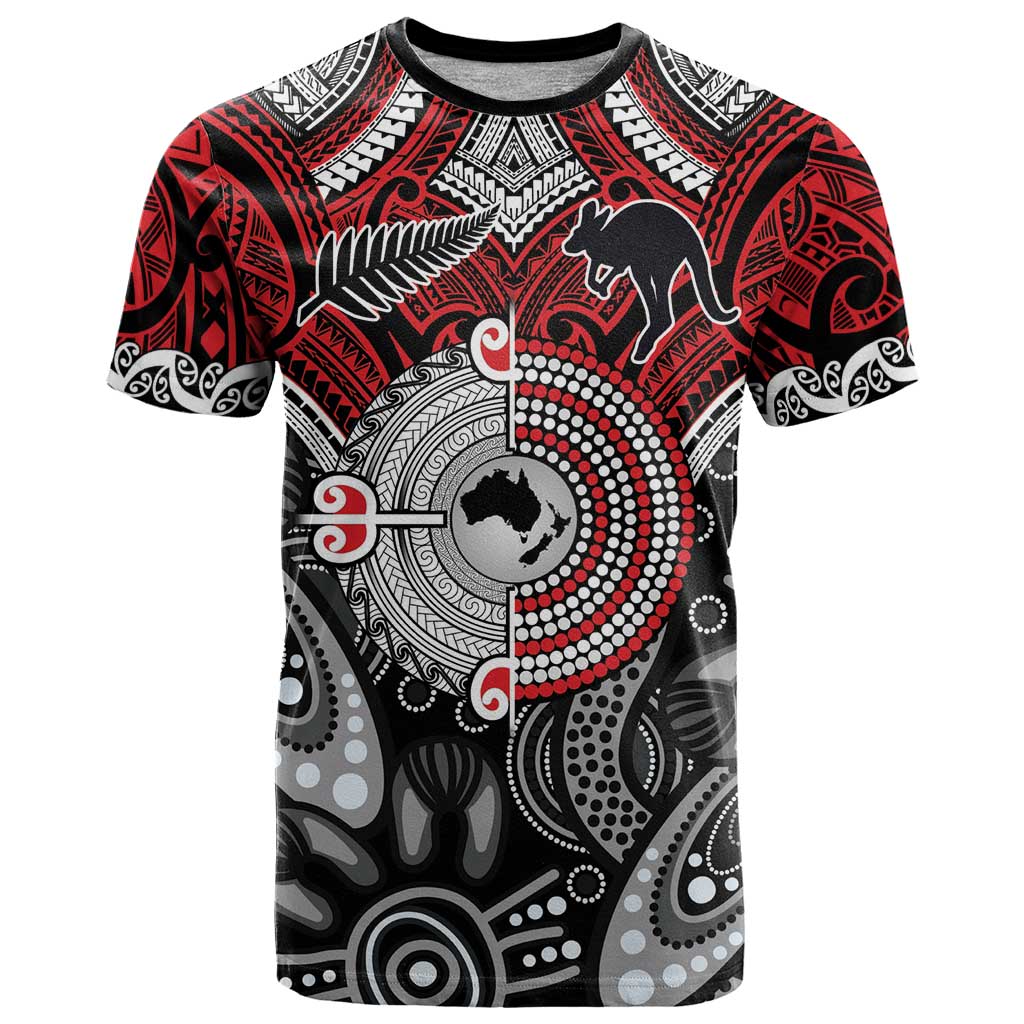 Aotearoa and Australia T Shirt New Zealand Honour The Treaty Ake!Ake!Ake! LT9 Red - Polynesian Pride