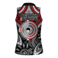 Aotearoa and Australia Women Sleeveless Polo Shirt New Zealand Honour The Treaty Ake!Ake!Ake! LT9 - Polynesian Pride